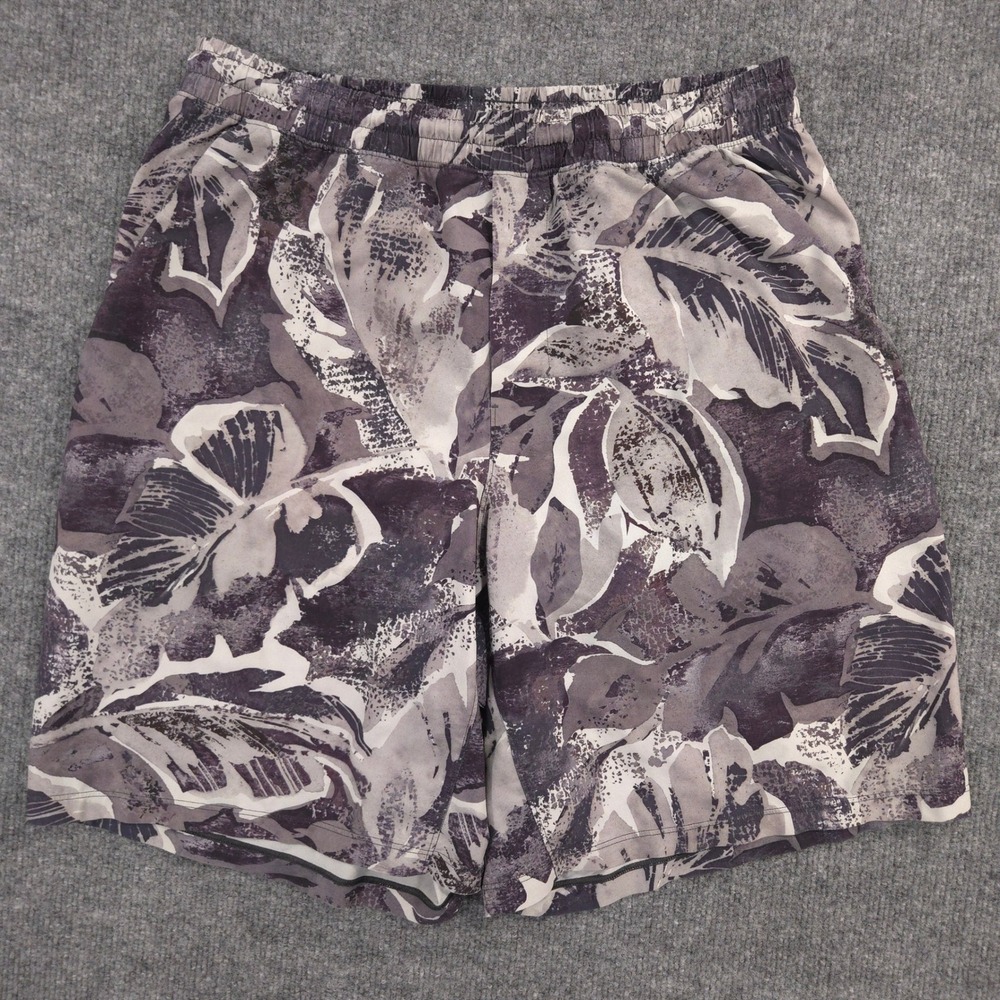 Lululemon Pace Breaker Shorts Mens L Tropical Shadow Sea Salts Lined 9" Inseam